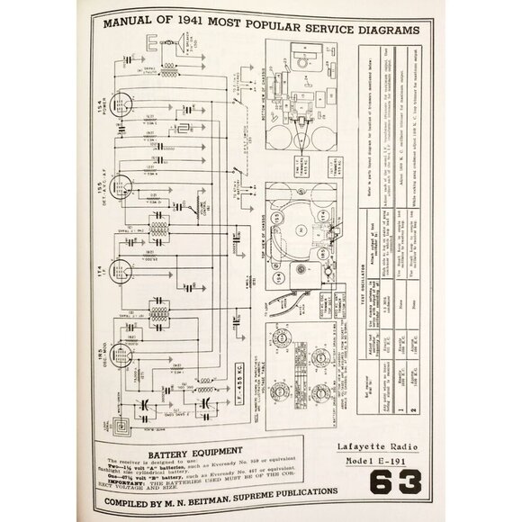 1941 Radio Diagrams Most Often Needed PB Manual Servicing Information Vol 4 DWR5 - Picture 8 of 8
